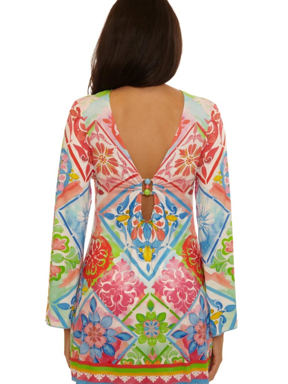 Becca Swim Mijas Print Knit Tunic Coverup in size Medium - Picture 5 of 8